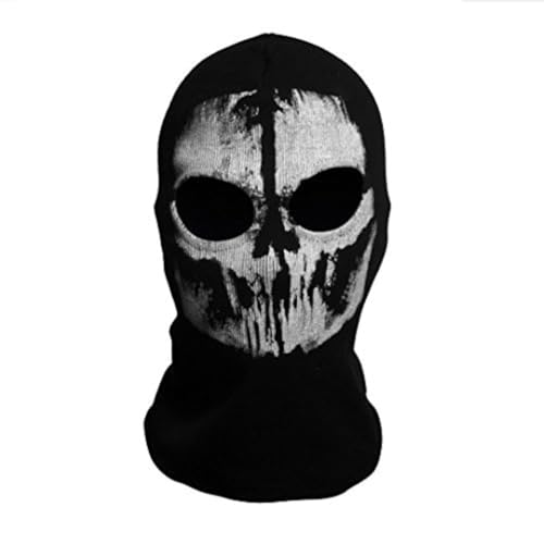 SzBlaZe Unisex Ghost Print Stocking Balaclava Mask Good for War Game Halloween Cosplay