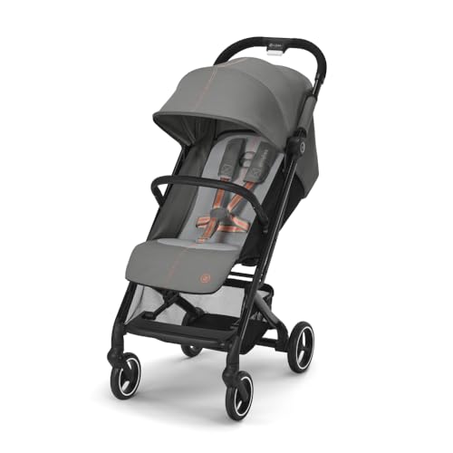 CYBEX Beezy 2 Compact and Lightweight Travel Stroller – Compatible with CYBEX Car Seats, Lava Grey