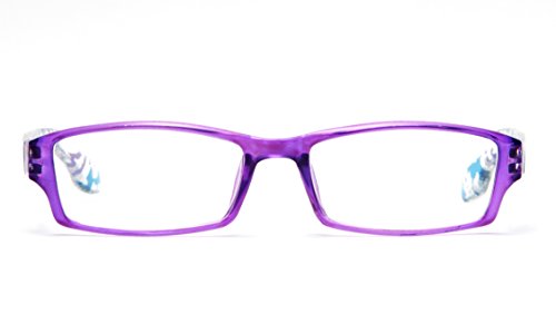 Newbee Fashion - IG Unisex Translucent Spots Design Spring Temple Clear Lens Glasses2