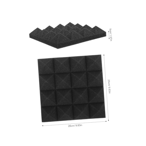 12 Piezas Paneles Acústicos de Poliuretano Negros para Pared miniatura 4