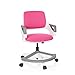 hjh OFFICE 640480 - Sedia per bambini e ragazzi Kid Flex in tessuto rosa, poggiapiedi e schienale regolabile in altezza