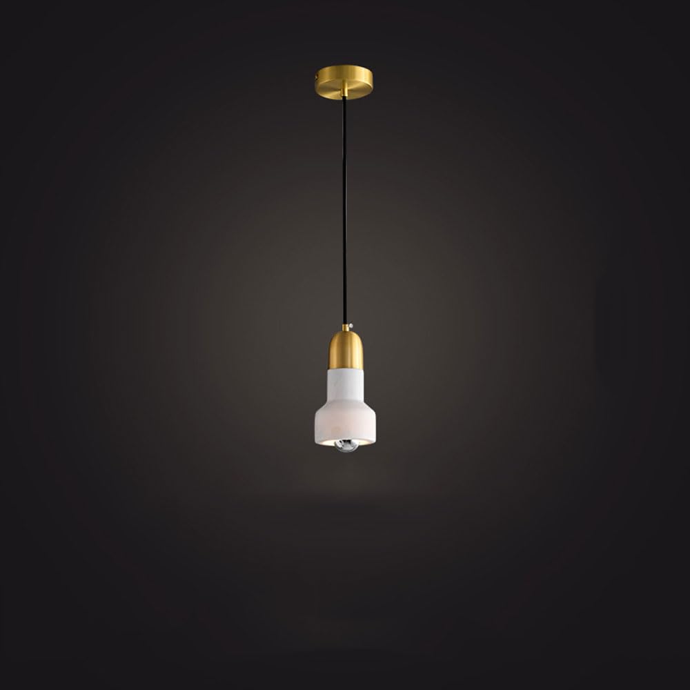 Lustre nordique en marbre ajustable pour corriger les plafonds bas - Suspension E27