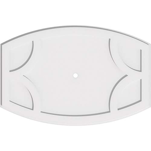 Image of Ekena Millwork CMP34X22KY-01000 Kailey Architectural Grade PVC Contemporary Urethane Ceiling Medallions 34 inchW x 22 5 /8 inchH x 1 inchID x 18 1 /4 inchC x 1 inchP