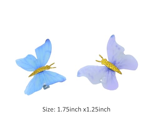 20 pinzas de mariposa para cabello color morado miniatura 6