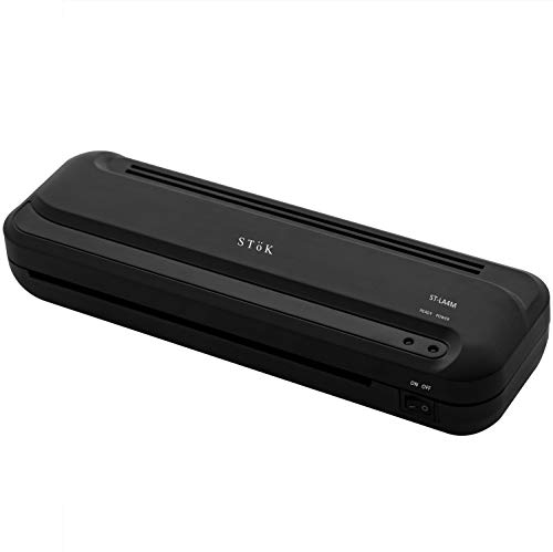 Image of SToK (ST-LA4M) Compact Laminating Machine - Ideal for Students' Projects, Photos, ID Cards, and More | 9-Inch Black Laminator (1 Year Offsite Warranty)