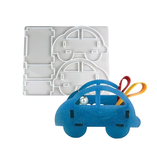 Decoración única para coche, práctico soporte de almacenamiento de silicona para manualidades detalladas de coche en miniatura ABS