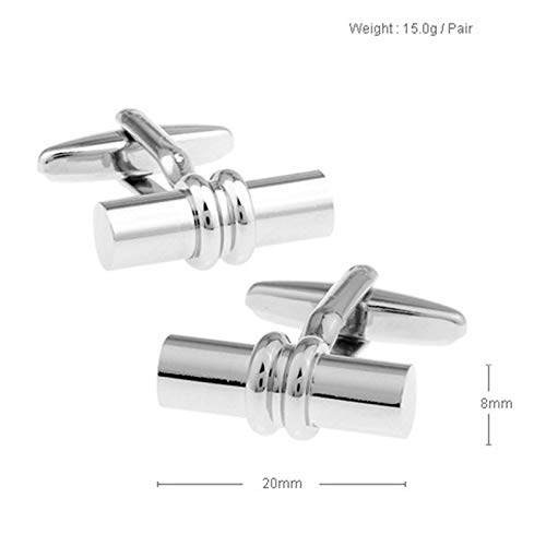Set de Mancuernillas Daesar para Hombre Plateadas miniatura 5