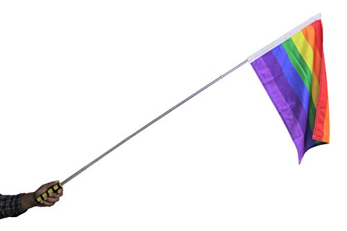 Image of THE FLAG SHOP 1.2 Meters Outdoor Stainless Steel Telescopic Flag Pole for Teachers' Teaching Pointer Tour Guide Banner