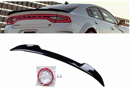 Glossy Black Rear Spoiler Compatible with 2011-2022 Dodge Charger RT