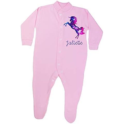TeddyTs Personalised Unicorn Pink Sleepsuit Cover