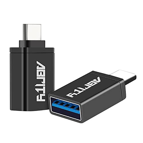 Abrity USB Type C to USB Adapter (Pack of 2), USB-C to 2.0 / 3.0 Adapter, Thunderbolt 3 to USB Female Adapter. OTG for MacBook Pro 2019/18/17, MacBook Air 2018, and All Type-C Devices (2019, Black) Cover