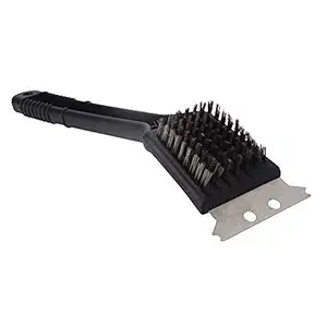 FEELING MALL BBQ Brush Brass Bristles Grill Cleaning Brush, Best BBQ Grill Cleaning Brush with Nonslip Handle for High Performance All Gas/Charcoal Grilling Grates Cleaning - Best Wizard Tool