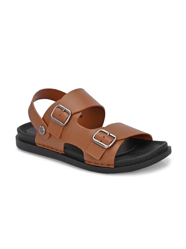 Image of KASTAVA KS 117 Comfortable Premium Synthetic Casual Sandals | Adjustable Buckle Closure | Lightweight Everyday Wear Sandals for Men
