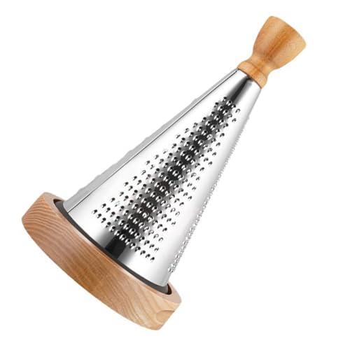 Rallador de queso de acero inoxidable con mango de madera miniatura 1