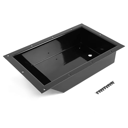 HECASA Trolling Motor Foot Pedal Pan Universal Compatible with MinnKota MotorGuide Most Recessed Boat Trolling Motor Foot Pan Aluminum Black Powder Coated