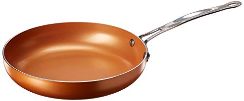 Eurohome - Ultra Nonstick Ceramic Coated Copper Fry Pan with Stay Cool Handle - Scratch Resistant-Heats Quickly -Dishwasher Safe -9.5 Inch Pan