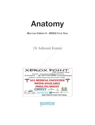 Image of Marrow Edition 8, MBBS 1st Year Notes {ANATOMY ,BIOCHEMISTRY,PHYSIOLOGY) fully color