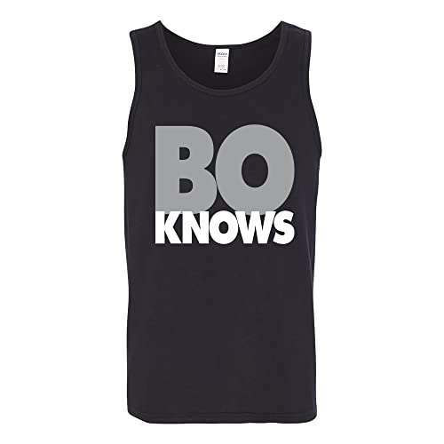 UGP Campus Apparel Bo Knows (Grey/Black) Mens Tank Top - 2X-Large - Black