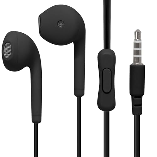 Waytex Écouteurs filaires Intra-Auriculaires avec Micro et Prise Jack 3.5 mm – Kit Mains Libres Compatible Toutes Marques, Smartphone, PC, Tablette, Lecteur MP3 –...
