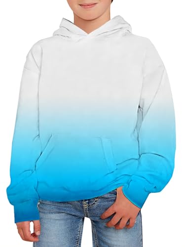 Image of GAMISOTE Unisex Kids Tie Dye Sweatshirt Boys Girls Hooded Kangaroo Pocket Pullover Hoodies