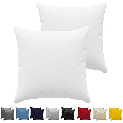 Dreamzie Kissenbezug 30x30 - 100% Jersey Baumwolle 150 g/qm Kissenbezüge -Weiß Cover