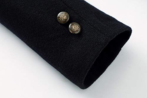 image for chouyatou Men's Classic Notched Collar Double Breasted Wool Blend Pea 