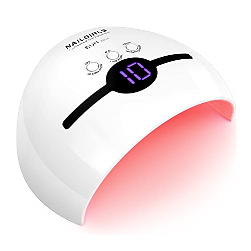 Nailgirl UV-LED-Nagellampe, 48 W, Anti-Aging-UV-Nagellicht, 2 Timer-Einstellungen mit automatischem Sensor, UV-Nageltrockner, Whitening Härtungslampe für Zuhause, Salon Cover