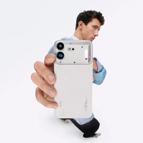Image of Nothing Phone (4b) 5G (White, 8GB RAM, 256GB Storage) | 6.77 Inch Full HD+ AMOLED Display | Snapdragon 6 Gen 4 Processor | 50MP AI Main + 8MP Ultra-Wide Camera | 16MP Front Camera | 6000mAh Battery