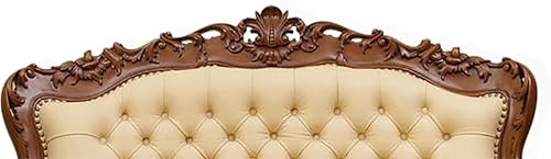 Image of Wooden 5 Seater Sofa Set, Solid Teak Wood Sofa | 3+1+1 with Polish Finish | Traditional Design Furniture for Living Room, Home, Hall, Bedroom Seating