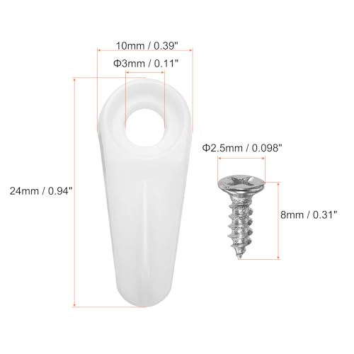 Image of HARFINGTON 50Pcs Picture Frame Backing Hardware Clip with 50Pcs Screws Turn Button Fasteners Set Picture Turn Backing Clips for Craft Hanging Picture Drawing, Pure White