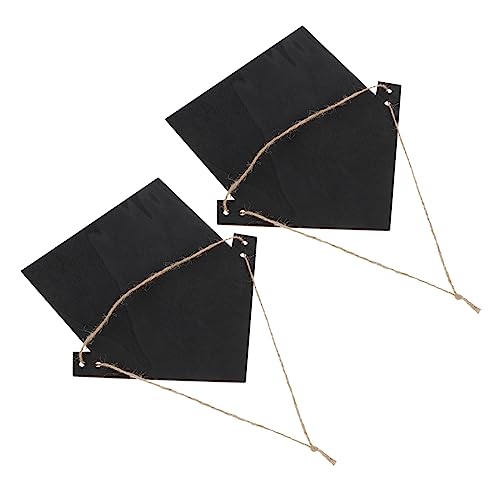 NAMOARLY 2Pcs Hanging Chalkboard Signs for Home Decor Blackboard for Writing Messages and Notes for Door Decorations and Tabletop Use