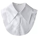 WENLOOY Fake Collar Detachable Blouse Dickey Collar Half Shirts Faux False Collar for Women & Girls Favors(Cotton Golilla White)