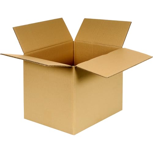 SPEEDGO - 10 Scatole Trasloco 60x40x40 cm Doppia Onda, Avana – Scatoloni in Cartone Resistenti per Imballaggio e Spedizioni – Cartoni per Traslochi, Facili da Montare, Ideali per Casa e Ufficio