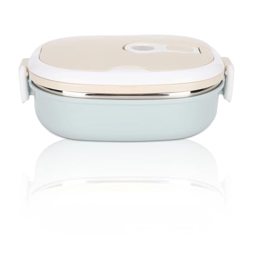 Lunch Box Thermal Insulated Hot Food Lunch Containers Portable Leakproof 304 Stainless Steel Adult Kids Bento Lunch Box Cold and Hot Food Storage for School Office Outdoor Travel(900ml 1 Layer)