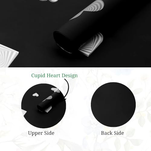 Image of Oasis - 10 Sheets Korean Style Waterproof Premium Bouquet Wrapping Sheet (58cm x 58cm, 60 Microns) | Cupid Heart Design, Giftwrap for Flowers & DIY Gift Wrapping Paper For Valentines Day