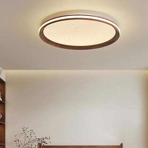 Plafonnier LED discret pour plafonds bas style moderne bois