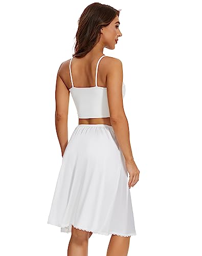 Image of MANCYFIT Women's Half Slips for Under Dresses Slip Skirt Extender Satin Underskirt