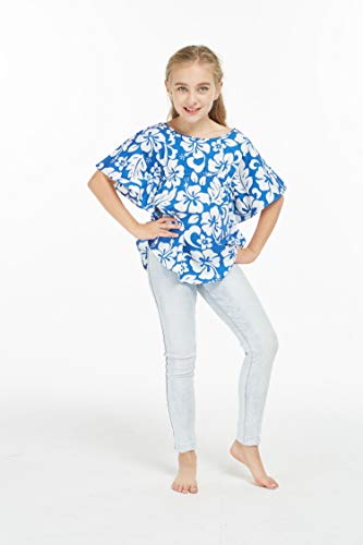 Image of Hawaii Hangover Family Matching Clothes, Classic Vintage Hibiscus Blue | Family matching Hawaiian outfits, Classic Vintage Hibiscus Blue, 100% cotton, machine washable, tropical floral print, luaus