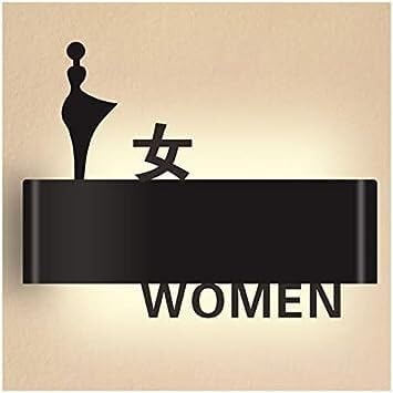 Restroom Signs Men Women, Led Toilet Sign, Restroom Door Sign, Men's and Women's Bathroom Sign, Restroom Signs for Business(B)