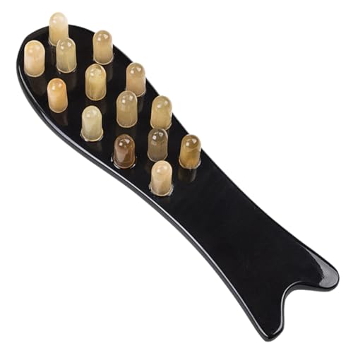 Peigne de massage en corne pour apaiser le cuir chevelu sensible et lisser les frisottis