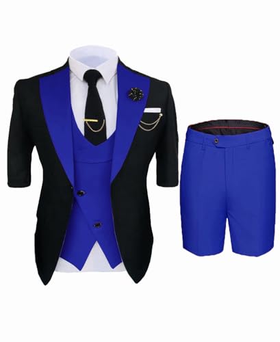 2024 Fashion Shorts Blazer Suits for Men Slim Fit Groomsmen One Button Prom Tuxedos for Summer Holiday JXZ0592