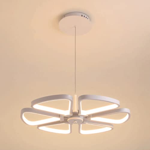 Lampe à suspension en métal blanc ultra-mince, lustre LED au design architectural rotatif