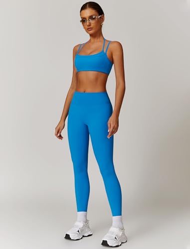 Two Piece Workout Sets For Women Sport Bra Matching High Waist Scrunch Butt Leggings Gym Yoga Active Wear Outfits4