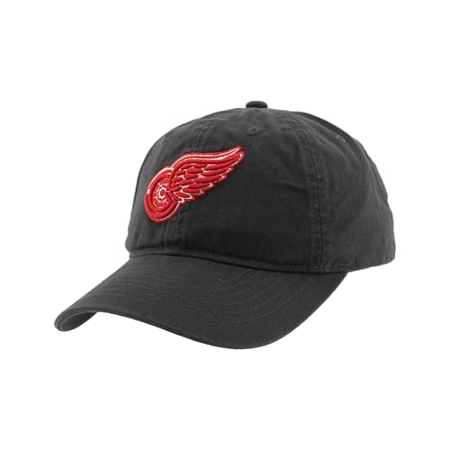 Detroit Red Wings NHL Officially Licensed Adjustable Hat Scholarship Icon Charcoal