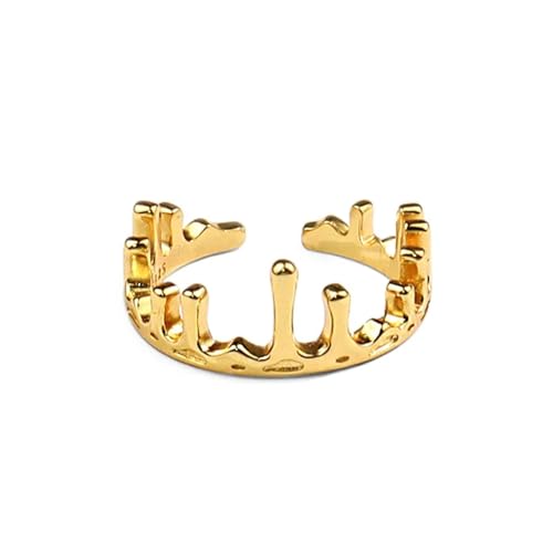 Bague réglable irrégulière en argent pour un style quotidien unique