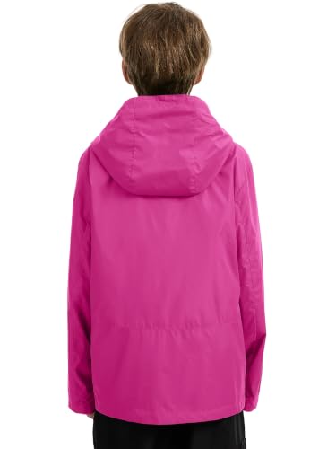 Image of UIQUR Boys Girls Rain Jacket Kids Waterproof Raincoats 5-14 Years