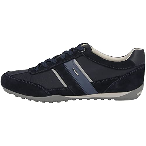 Geox U Wells C, Sneakers Hombre, Azul Dk Navy, 43 EU