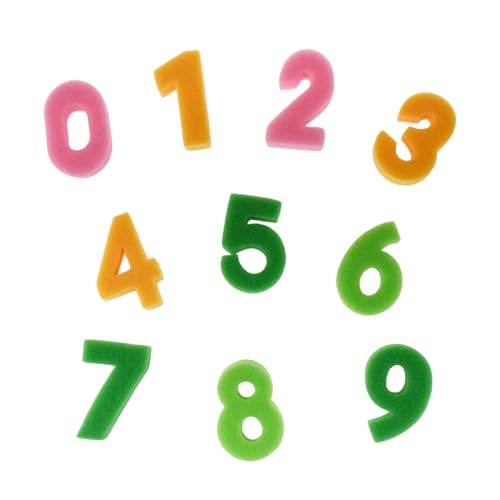 Homeford Number Craft Sponges, 2-1/4-inch, 10-Piece, Multicolor