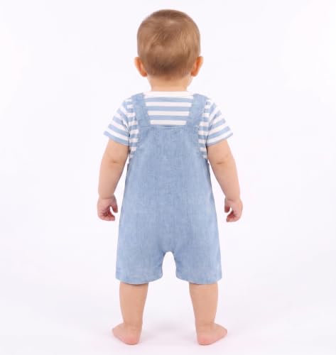 Image of Krishn Cotton Printed Dungaree Set | Kids Dress for Baby Boys and Baby Girls