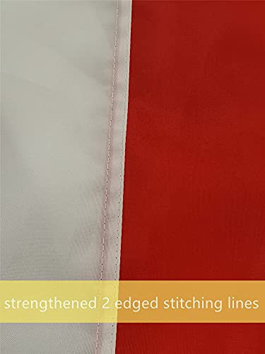 TCTOHZNG Canada Flag 3x6FT -(90x180cm) Embroidered Maple Leaf with Sewn Stripes Outdoors Indoors 210D Heavy Duty Polyester Brass Grommets